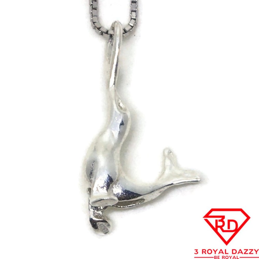Sea Lion Charm 3D Pendant 925 Sterling Silver